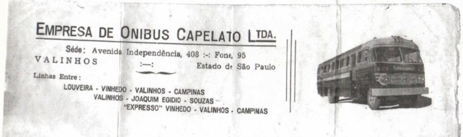 Documento da Empresa de Ônibus Capelato Ltda – 1959