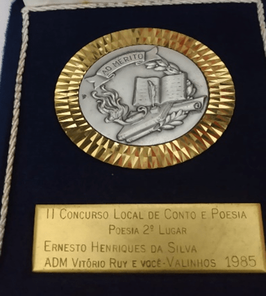 Medalha da premiação do 2° Concurso Conto e Poesia