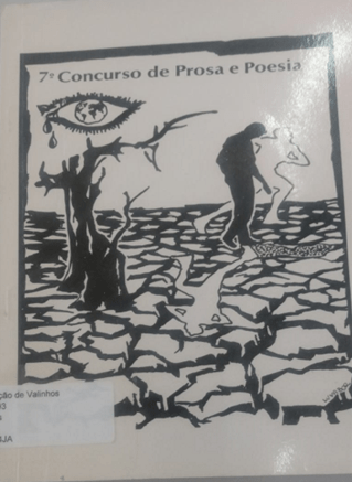 Capa do livro do 7° Concurso de Prosa e Poesia, 1998.Desenho da Capa: Luis Vanderli Boreli Fonte: Biblioteca Municipal de Valinhos "Dr. Mario Correa Lousada