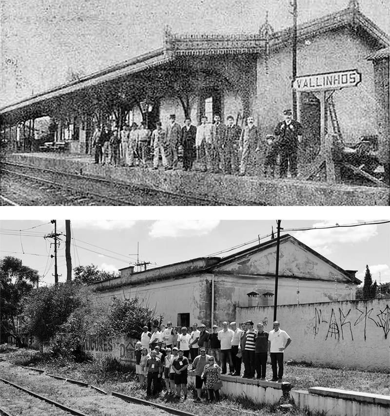 Participantes do encontro se envolvem em montagem fotográfica com “antes e depois”. Divulgação/APHV